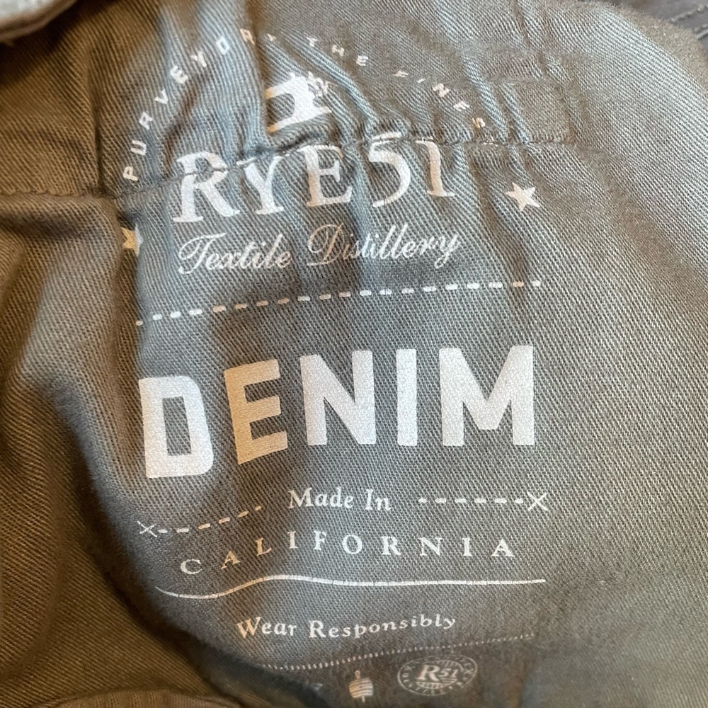 Rye‎ 51 Mens Jeans The Silo Size 36 x 32 Pants Cotton Twill Stretch EUC - Picture 2 of 5